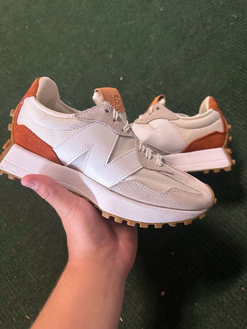 New Balance 327 Casual Sneakers Sea Salt Rust Oxide 5.5 Women/ 4 Youth